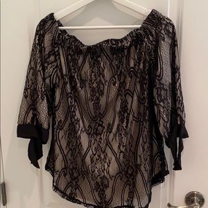 Off shoulder lace top